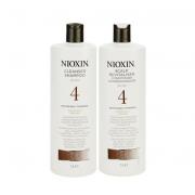 NIOXIN 耐奧森 (儷康絲) 賦活#4 賦活頭皮調理組合 潔淨露 300ml+修護霜 1000ml