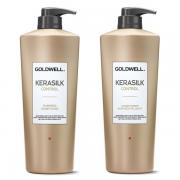 GOLDWELL 歌薇 絲馭光 質順髮浴 + 髮護 1000ML 金萃角蛋白新包...